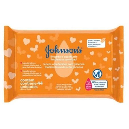 Lenço umed.johnsons c 44un limp.suave