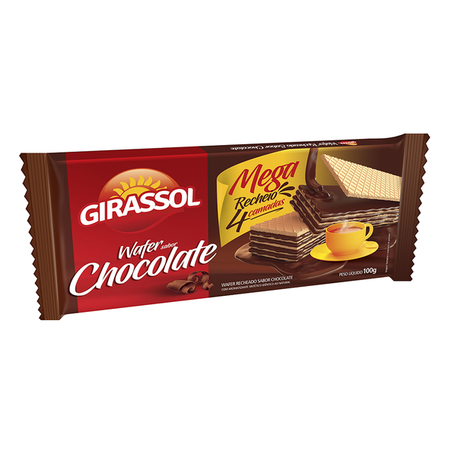 Wafer de chocolate girassol 100g