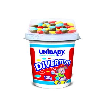 IOGURTE UNIBABY DIVERTIDO C/ PASTILHAS DE CHOC.130G