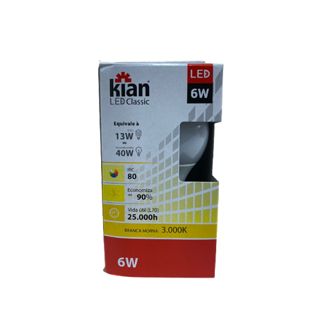 LAMPADA KIAN LED AMARELA 6W                       