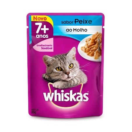 Ração Whiskas +7 Anos Sachê Peixe 85g