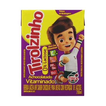 Bebida lactea zero achoco. tirol 200ml