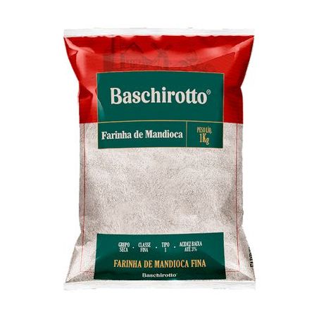 Farinha de mandioca fina baschirotto 1kg