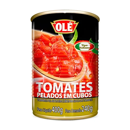TOMATE PELADO OLÉ CUBOS 400G