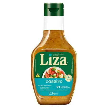 Molho salada liza caseiro 234ml.