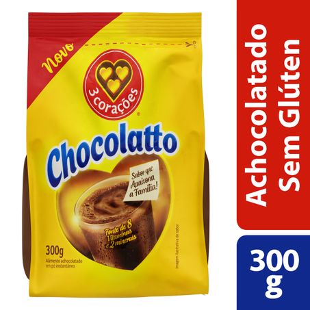 ACHOCOLATADO EM PÓ 3 CORAÇÕES CHOCOLATTO PACOTE