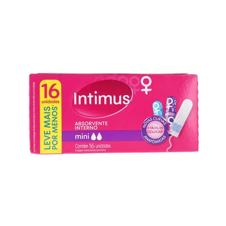 Absorvente Interno Intimus Mini Leve 16 Pague 15 Unidades 360-35