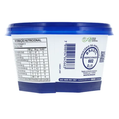 Queijo Burrata de Búfala Búfalo Dourado Pote 270gr 360-21