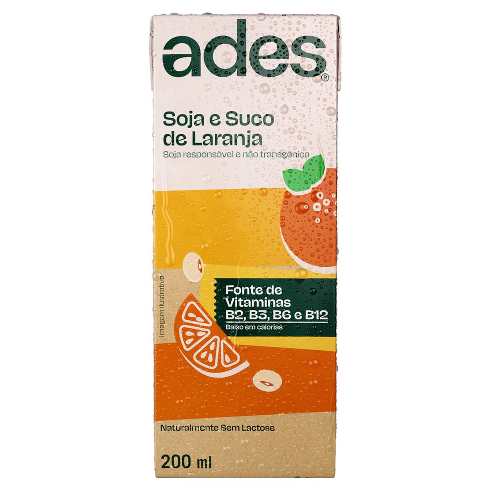 Bebida de Soja Ades 200ml - Laranja - TP