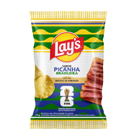 Batata Chips Lays Picanha Brasileira 62g