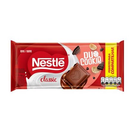 Chocolate Ao Leite com Biscoito Duo Cookie Classic Pacote 150G