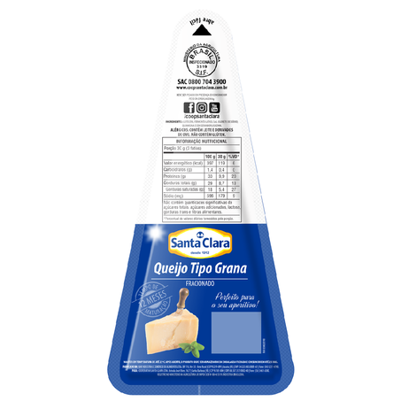 QUEIJO GRANA PADANO SANTA CLARA KG [APROX 180G]