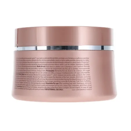MÁSCARA DE TRATAMENTO AMEND LUXE CREATIONS BLONDE CARE POTE 250G 360-20