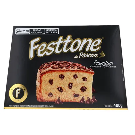 Panettone de Páscoa Festtone Chocolate 70 Cacau 400G