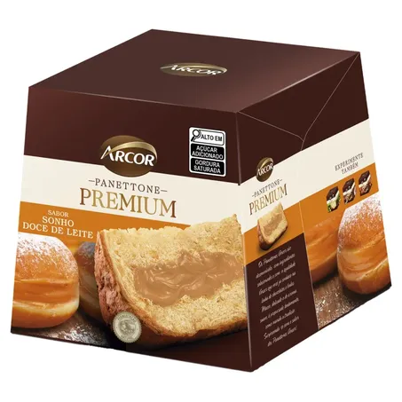 Panetone 430g Arcor Premium Doce Leite Caixa