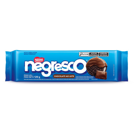 Biscoito Negresco Recheado De Chocolate 120G