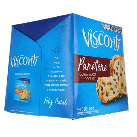Panettone Visconti Chocolate Caixa 400gr 360-13
