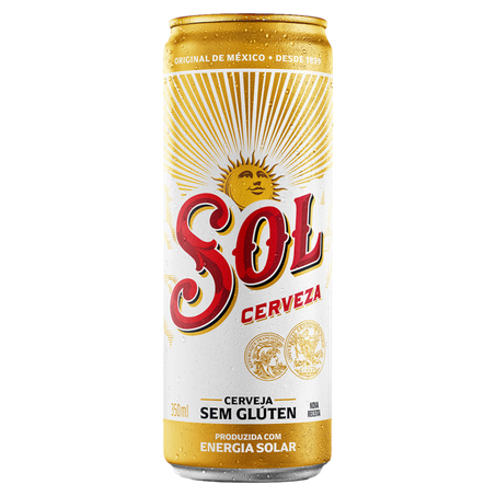 Cerveja Pilsen Sol Sem Glúten 350ml
