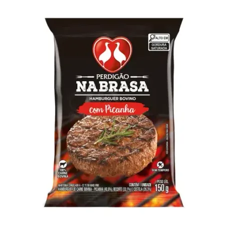 Hamburguer perdigao picanha na brasa 150g