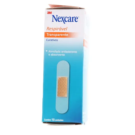 Curativo nexcare transparente respirável caixa c-10unid 360-28