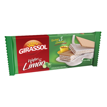 Wafer girassol limao 60g