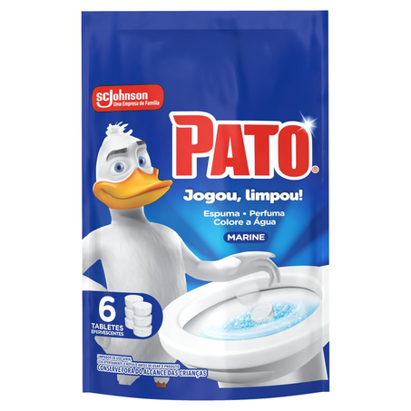 Limpador Sanitário Pato Com 6 Unidades - Tablete Efervescente - Marine
