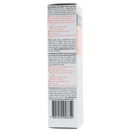 PROTETOR SOLAR FACIAL NEUTROGENA SUN FRESH DERM CARE SEM COR FPS 70 40G 360-10