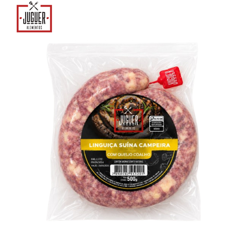 LINGUIÇA CAMPEIRA JUGUER COM QUEIJO COALHO 500G