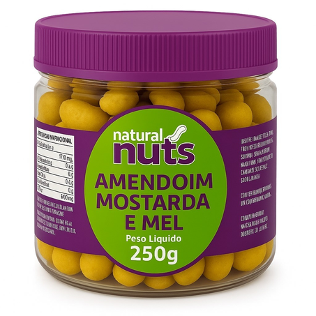 Amendoim Natural Nuts Sabor Mostarda e Mel 250G
