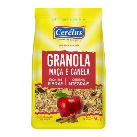 Granola Cerélus Maçã E Canela Embalagem 250G