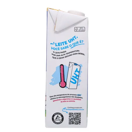 Leite UHT Integral Santa Clara Caixa com Tampa 1lt 360-3