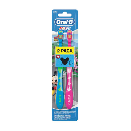 Escova Dental Infantil Oral-B Mickey com 2 Unidades