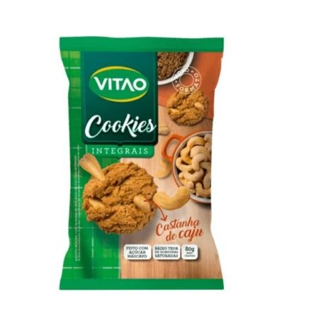 COOKIES VITAO INTEGRAL CASTANHA CAJU 80G