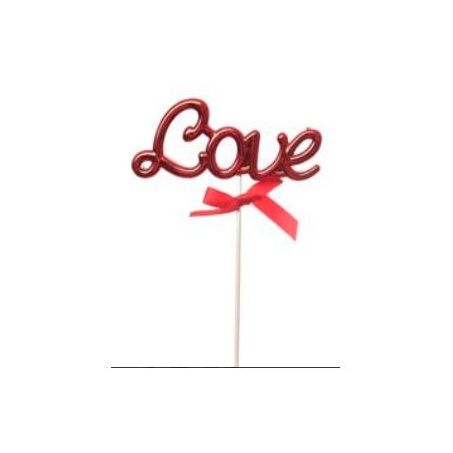 TOPO DE BOLO LOVE VERMELHO 18CM