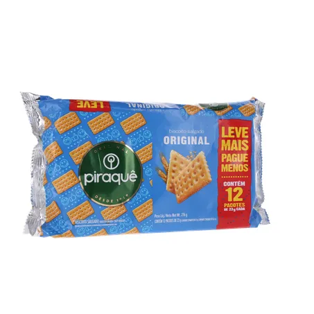 Biscoito Salgado Piraquê Original 276g Leve + Pague - 360-34