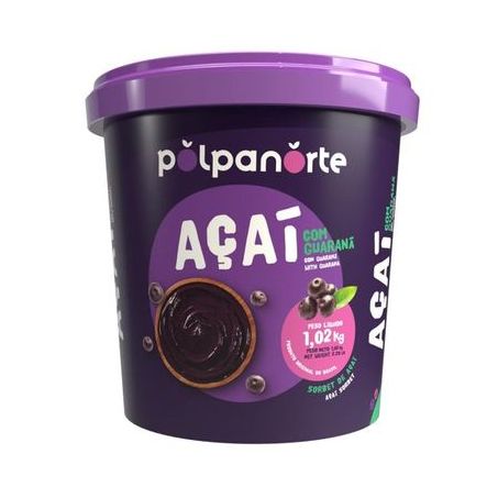 Açaí Congelado Polpa Norte Natural Pote 1,02kg 1KG