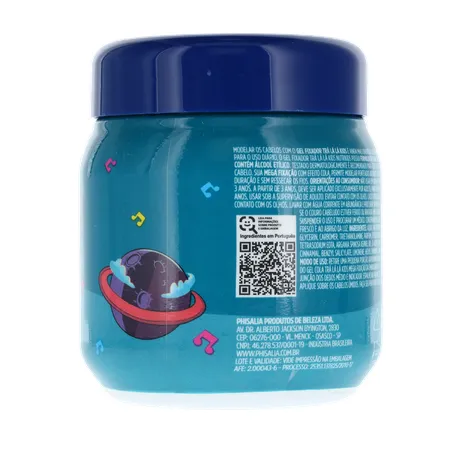 GEL FIXADOR INFANTIL TRÁ LÁ LÁ KIDS MEGA FIXAÇÃO POTE 250G 360-13