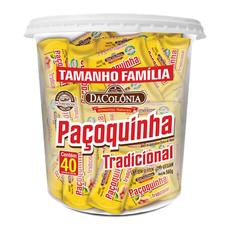 PAÇOQUINHA TRADICIONAL DACOLÔNIA POTE 560G