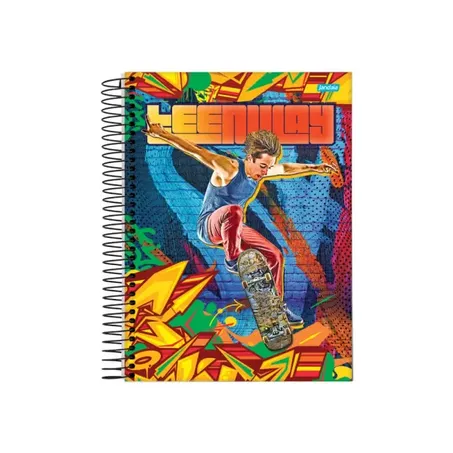 Caderno espiral universitario capa dura 1m t.way 96fl