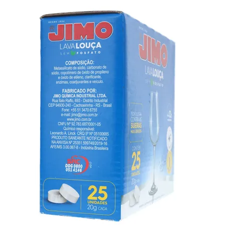 LAVA LOUÇA PASTILHA JIMO P/MÁQUINA C/25UN 360-29