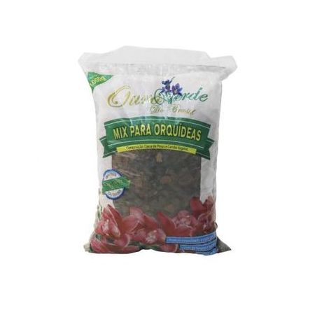 CASCA DE PINUS LUXO 1KG P/ORQUIDEAS C/ CARVAO     