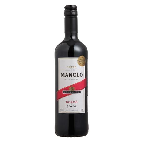 Vinho Brasileiro Manolo Tinto Seco Bordô 750ml 
 