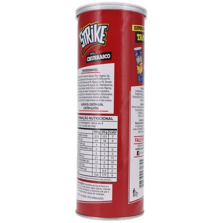 SALGADINHO BATATA STRIKE CHURRASCO POTE 90G 360-17