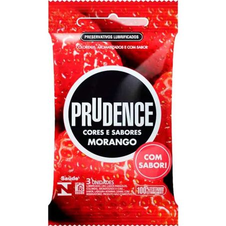 Preservativo prudence morango 3un