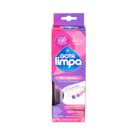Gel adesivo gota limpa 41g lavanda refil+ dosador