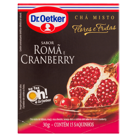 CHÁ DR. OETKER ROMÃ E CRANBERRY 30G