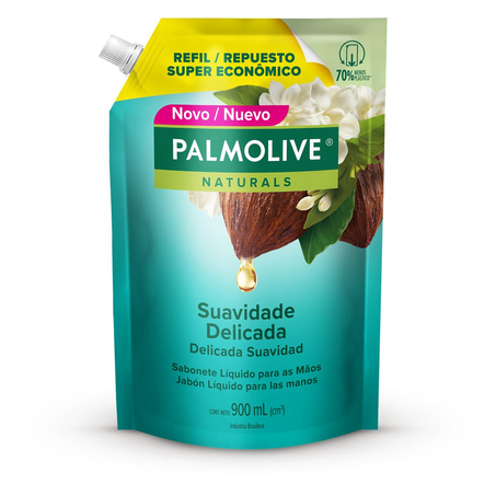 Sabonete Líquido Palmolive 900ml - Naturals - Jasmim - Refil