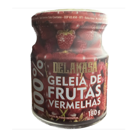 Geleia de frutas vermelhas 100% delakasa 180g