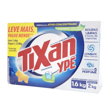 LAVA ROUPAS TIXAN YPE PRIMAVERA GRÁTIS 80G 1,6KG  360-3