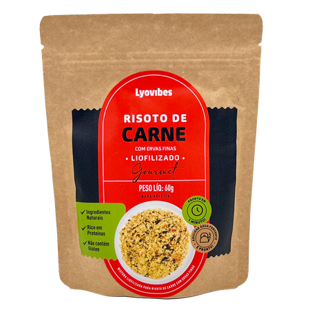 Risoto Lyovibes Liofilizado Carne e Ervas Finas 60g